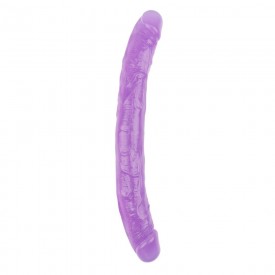 Фиолетовый двусторонний фаллоимитатор 12.8 Inch Dildo - 32,5 см.