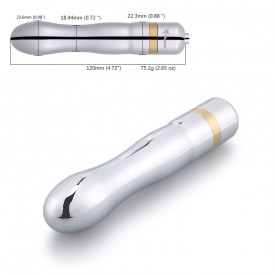 Классический серебристый вибратор Notabu - 12 см.